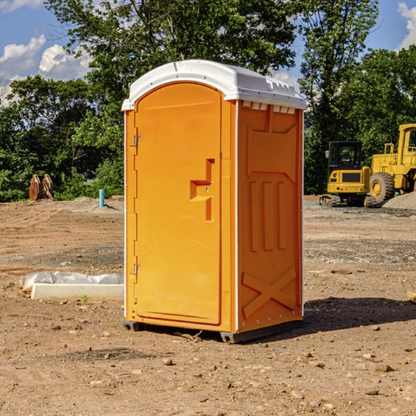 how often are the porta potties cleaned and serviced during a rental period in Grover Illinois